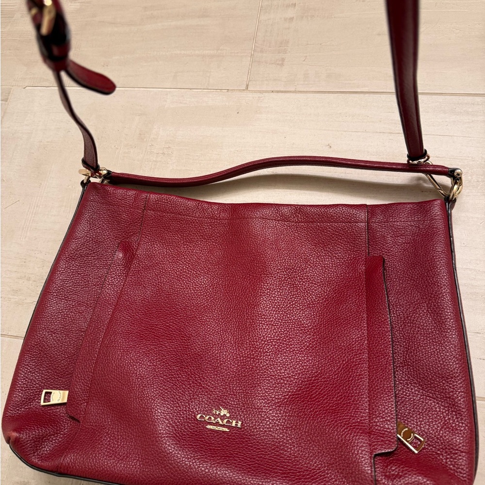 Coach Burgundy Crossbody Bag - Picture 8 of 10